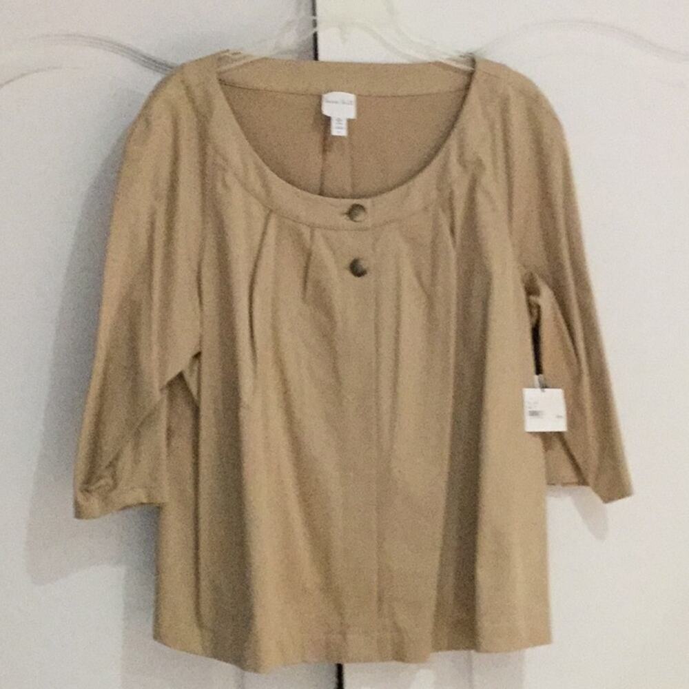 Kate Hill 18w perfect tan swing jacket NWT unlined
